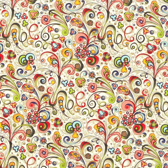 Multi-Colored Swirlled Floral Florentine Print Paper ~ Rossi Italy ~ 2013